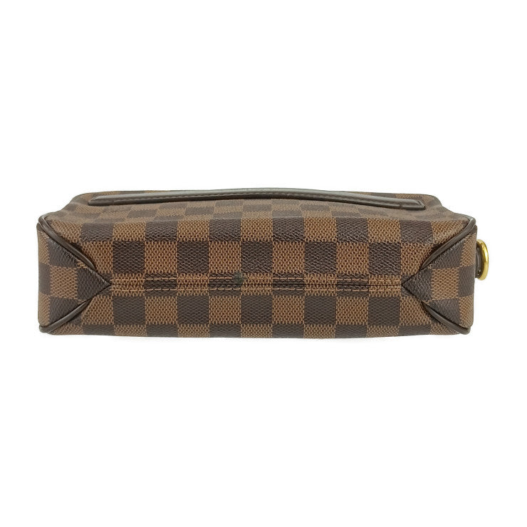美品 LOUIS VUITTON ルイ ヴィトン セカンドバッグ ダミエ ポシェット サンポール N41219 エベヌ ゴールド金具 PVC レザー メンズ リストレット クラッチバッグ