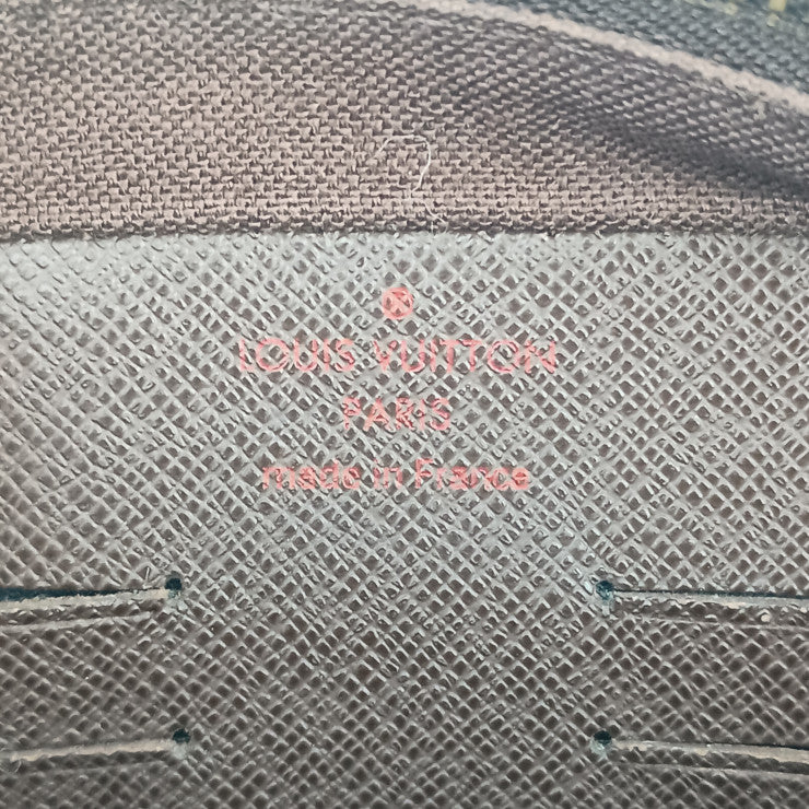 美品 LOUIS VUITTON ルイ ヴィトン セカンドバッグ ダミエ ポシェット サンポール N41219 エベヌ ゴールド金具 PVC レザー メンズ リストレット クラッチバッグ