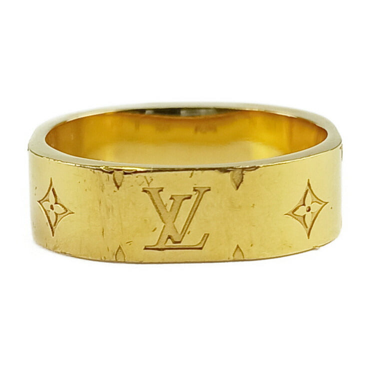 LOUIS VUITTON ルイ ヴィトン 指輪 リング バーグ ナノグラム M00211 ゴールド シルバー メタル ラッカー ラインストーン レディース
