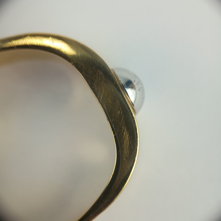 LOUIS VUITTON ルイ ヴィトン 指輪 リング バーグ ナノグラム M00211 ゴールド シルバー メタル ラッカー ラインストーン レディース