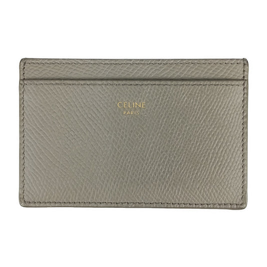 美品 CELINE セリーヌ カードケース プレーン カードホルダー 10B703BEL.10BL グレー系 グレインドカーフスキン ユニセックス 名刺入れ パスケース