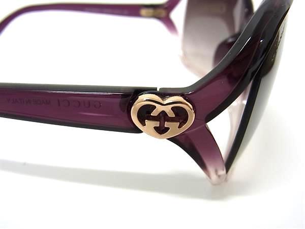 GUCCI グッチ アイウェア ラブリーハート サングラス GG 3525/K/S クリアパープル系 プラスチック レディース 美品