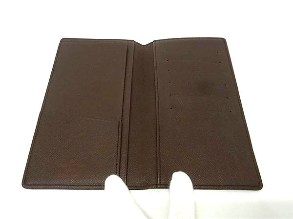 LOUIS VUITTON ルイヴィトン 長財布 ダミエ ポルトバルール カルトクレディ N61823 エベヌ PVC レザー ユニセックス 二つ折り財布 札入れ 美品