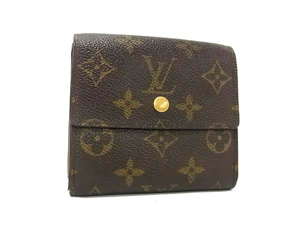 LOUIS VUITTON ルイヴィトン 三つ折り財布 モノグラム ポルトモネ ビエ カルトクレディ M61652 ブラウン系 PVC レザー ユニセックス