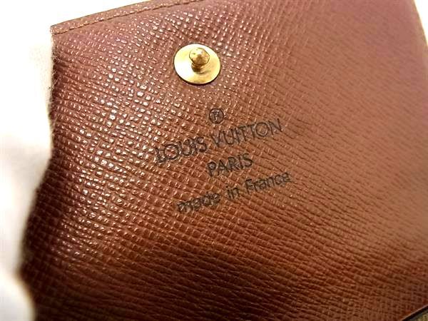 LOUIS VUITTON ルイヴィトン 三つ折り財布 モノグラム ポルトモネ ビエ カルトクレディ M61652 ブラウン系 PVC レザー ユニセックス