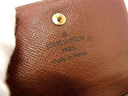 LOUIS VUITTON ルイヴィトン 三つ折り財布 モノグラム ポルトモネ ビエ カルトクレディ M61652 ブラウン系 PVC レザー ユニセックス