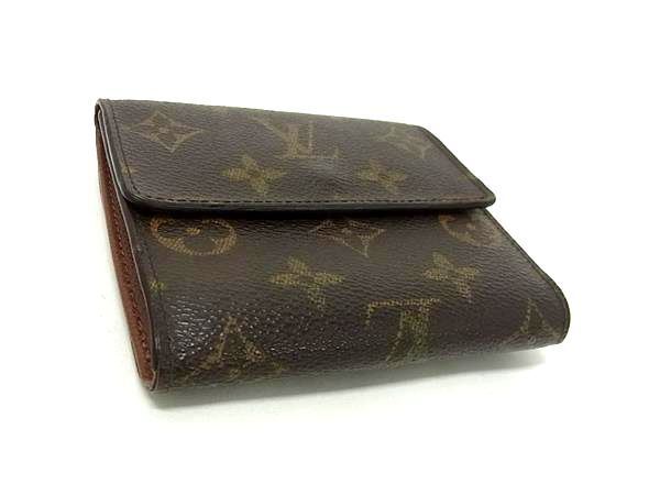 LOUIS VUITTON ルイヴィトン 三つ折り財布 モノグラム ポルトモネ ビエ カルトクレディ M61652 ブラウン系 PVC レザー ユニセックス