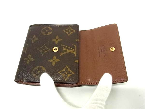 LOUIS VUITTON ルイヴィトン 三つ折り財布 モノグラム ポルトモネ ビエ カルトクレディ M61652 ブラウン系 PVC レザー ユニセックス