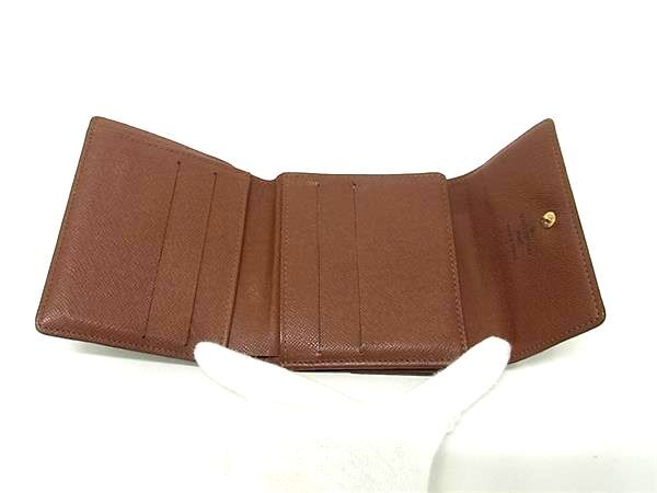 LOUIS VUITTON ルイヴィトン 三つ折り財布 モノグラム ポルトモネ ビエ カルトクレディ M61652 ブラウン系 PVC レザー ユニセックス