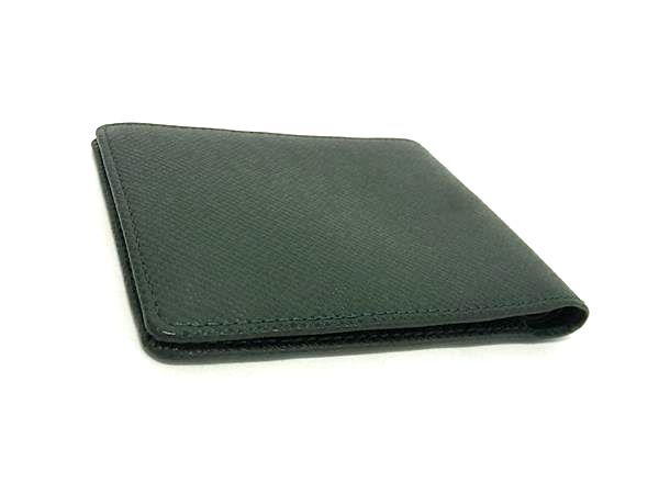 LOUIS VUITTON ルイヴィトン 二つ折り財布 タイガ ポルト ビエ 6カルト クレディ M30484 エピセア レザー メンズ 札入れ 美品