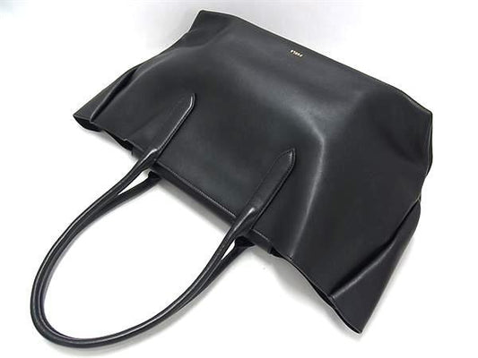 FURLA フルラ ショッピングバッグ メリディアナ L トート WB01530 ブラック レザー レディース ショルダーバッグ 美品