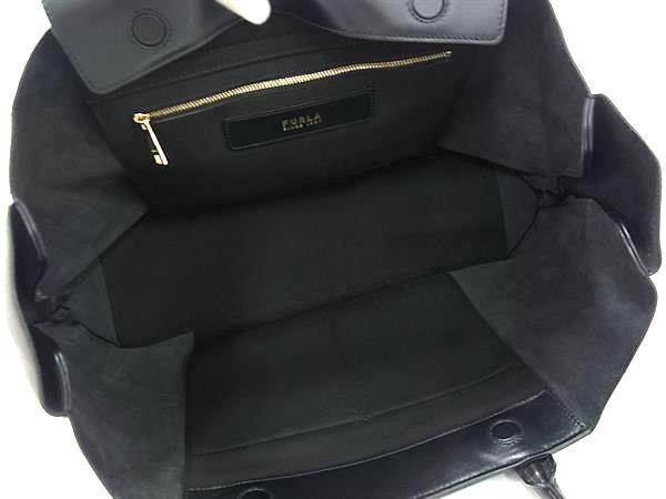 FURLA フルラ ショッピングバッグ メリディアナ L トート WB01530 ブラック レザー レディース ショルダーバッグ 美品
