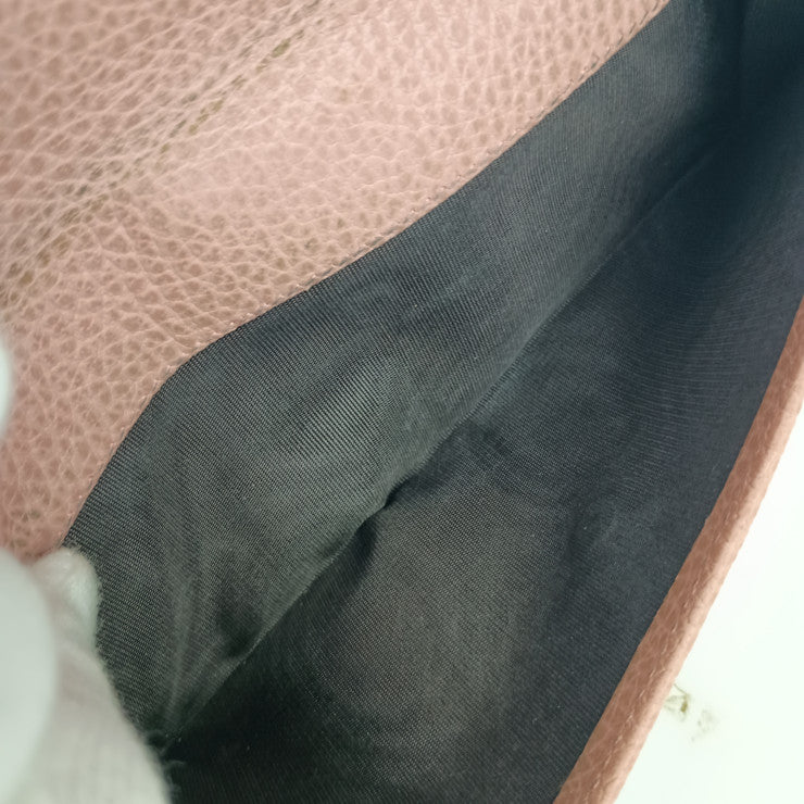 GUCCI グッチ 財布 Wホック 二つ折り長財布 231841 べージ系 ピンク系 GGキャンバス×レザー レディース