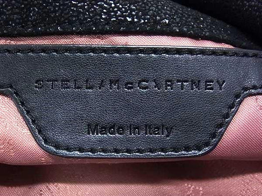 STELLA McCARTNEY ステラ マッカートニー ハンドバッグ ファラベラ ブラック シルバー エコレザー レディース スタッズ 2WAY シルバー金具 美品