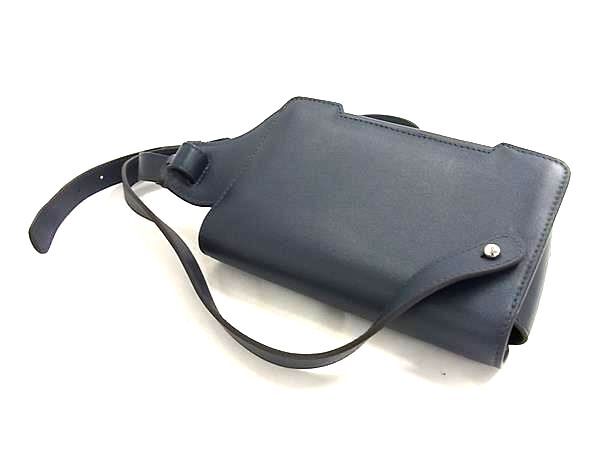 MARNI マルニ ボディバッグ トランカルー ネイビー レザー レディース シルバー金具 超美品