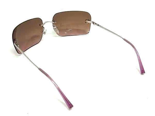 CHANEL シャネル サングラス ココマーク 4017 シルバー パープル クリアブラウン メタル ユニセックス 美品