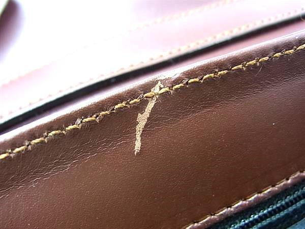 Salvatore Ferragamo フェラガモ ハンドバッグ DO21 1668 ブラウン レザー レディース スタッズ 2WAY ゴールド金具