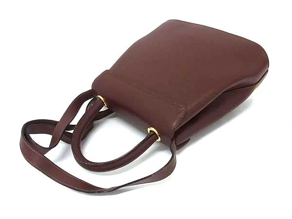Salvatore Ferragamo フェラガモ ハンドバッグ DO21 1668 ブラウン レザー レディース スタッズ 2WAY ゴールド金具