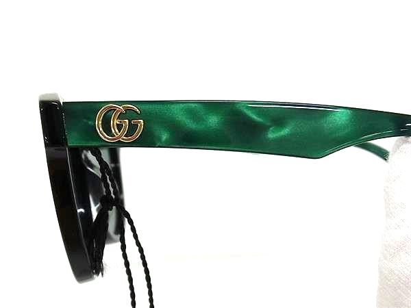 GUCCI グッチ サングラス GGマーモント GG0960SA ブラック グリーン クリアグリーン プラスチック ユニセックス 美品