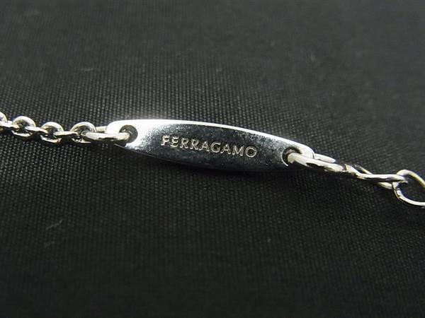 Salvatore Ferragamo フェラガモ ネックレス ガンチーニ シルバー メタル レディース ラインストーン