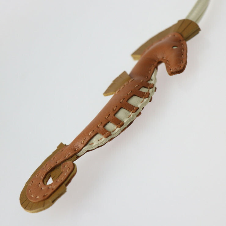 新品未使用展示品 HERMES エルメス イポ タツノオトシゴ その他小物 アニョーミロ ブラウン系(ゴールド×クラフト×クレ) バッグチャーム B刻印