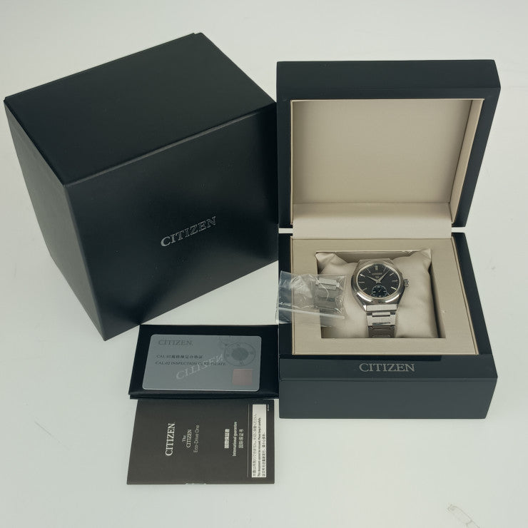 美品 CITIZEN シチズン 腕時計 ザ・シチズン メカニカルモデル NC0200-90E / 0200-T027113 シルバー ブラック文字盤 SS メンズ 特定店取扱モデル 裏スケ 自動巻き スモールセコンド