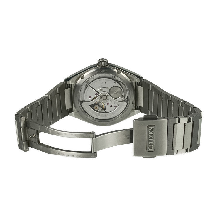 美品 CITIZEN シチズン 腕時計 ザ・シチズン メカニカルモデル NC0200-90E / 0200-T027113 シルバー ブラック文字盤 SS メンズ 特定店取扱モデル 裏スケ 自動巻き スモールセコンド