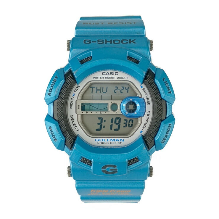 CASIO カシオ 腕時計 G-SHOCKMASTER OF G - SEA GULFMAN Gショック ガルフマン G-9100TC-2JF メタリックブルー チタン 樹脂 メンズ クオーツ デジタル