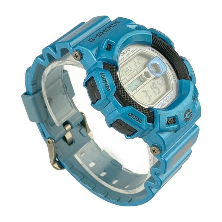 CASIO カシオ 腕時計 G-SHOCKMASTER OF G - SEA GULFMAN Gショック ガルフマン G-9100TC-2JF メタリックブルー チタン 樹脂 メンズ クオーツ デジタル