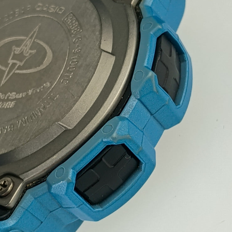 CASIO カシオ 腕時計 G-SHOCKMASTER OF G - SEA GULFMAN Gショック ガルフマン G-9100TC-2JF メタリックブルー チタン 樹脂 メンズ クオーツ デジタル