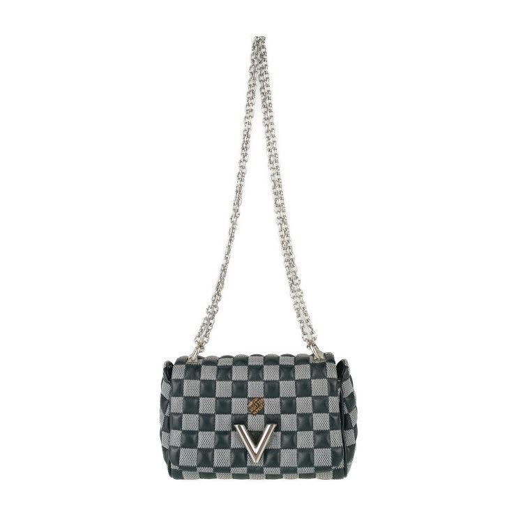 美品 LOUIS VUITTON ルイ ヴィトン ショルダーバッグ ダミエ ツイストBB N40221 ブラック ホワイト カーフレザー レディース ニコラ ジェスキエール