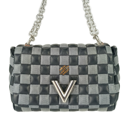 美品 LOUIS VUITTON ルイ ヴィトン ショルダーバッグ ダミエ ツイストBB N40221 ブラック ホワイト カーフレザー レディース ニコラ ジェスキエール