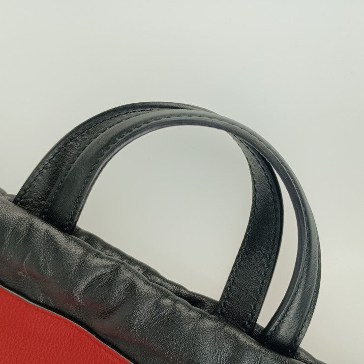 美品 GUCCI グッチ リュック・デイパック プリント ドローストリング 516639 ハイビスカスレッド レザー ユニセックス 2WAY トートバッグ ショルダーバッグ