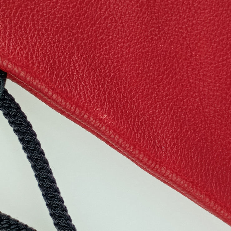 美品 GUCCI グッチ リュック・デイパック プリント ドローストリング 516639 ハイビスカスレッド レザー ユニセックス 2WAY トートバッグ ショルダーバッグ