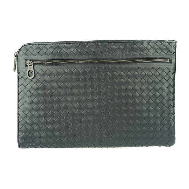 超美品 BOTTEGAVENETA ボッテガヴェネタ クラッチバッグ イントレチャート VN ドキュメントケース 406021 ブラック レザー メンズ セカンドバッグ