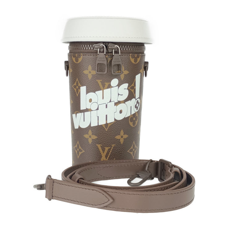 新古未使用展示品 LOUIS VUITTON ルイ ヴィトン ショルダーバッグ エブリデイLV コーヒーカップ M80812 ブラウン ホワイト モノグラムキャンバス レザー ユニセックス 2021AW