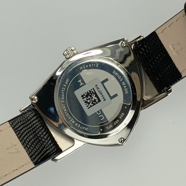 新品未使用展示品 HAMILTON ハミルトン 腕時計 Ventura Quartz ベンチュラ クオーツ H24411732 シルバー ブラック ステンレス 型押しカウレザー メンズ