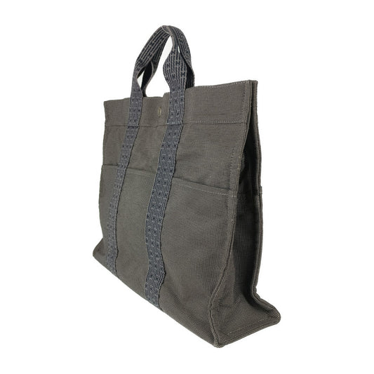 HERMES エルメス トートバッグ エールライン トート MM - グレー シルバー金具 キャンバス ユニセックス ハンドバッグ