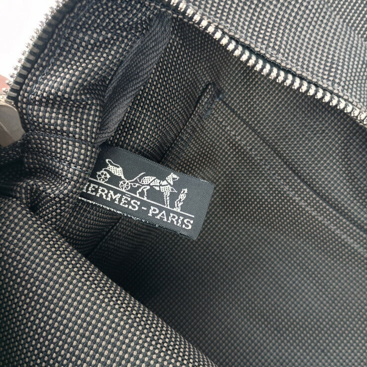 HERMES エルメス トートバッグ エールライン トート MM - グレー シルバー金具 キャンバス ユニセックス ハンドバッグ