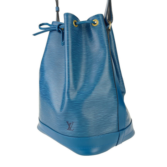 美品 LOUIS VUITTON ルイ ヴィトン ショルダーバッグ ノエ M44005 トレドブルー ゴールド金具 エピレザー レディース 巾着型