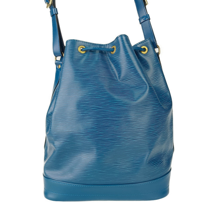 美品 LOUIS VUITTON ルイ ヴィトン ショルダーバッグ ノエ M44005 トレドブルー ゴールド金具 エピレザー レディース 巾着型