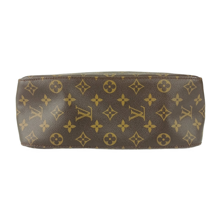 美品 LOUIS VUITTON ルイ ヴィトン ショルダーバッグ ルーピングGM M51145 ブラウン ゴールド金具 モノグラムキャンバス レザー レディース ワンショルダーバッグ