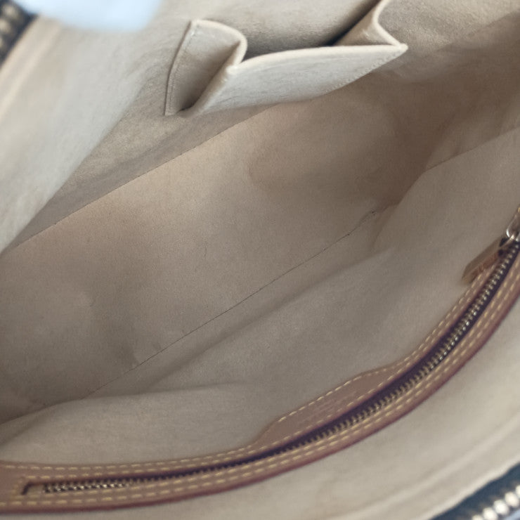 美品 LOUIS VUITTON ルイ ヴィトン ショルダーバッグ ルーピングGM M51145 ブラウン ゴールド金具 モノグラムキャンバス レザー レディース ワンショルダーバッグ