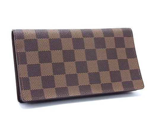 超美品 LOUIS VUITTON ルイヴィトン 長財布 ダミエ N60825 ブラウン ユニセックス ポルト カルト クレディ 二つ折り 札入れ
