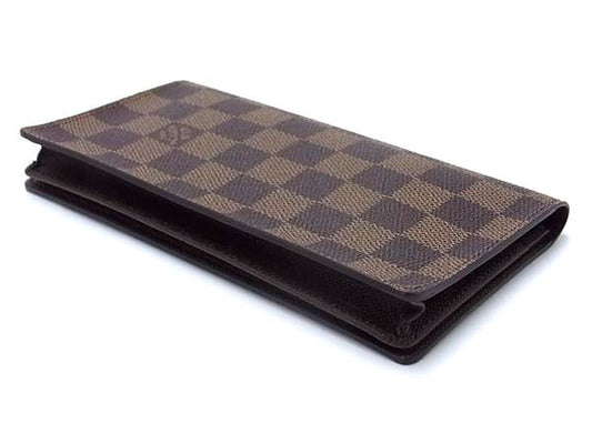 超美品 LOUIS VUITTON ルイヴィトン 長財布 ダミエ N60825 ブラウン ユニセックス ポルト カルト クレディ 二つ折り 札入れ