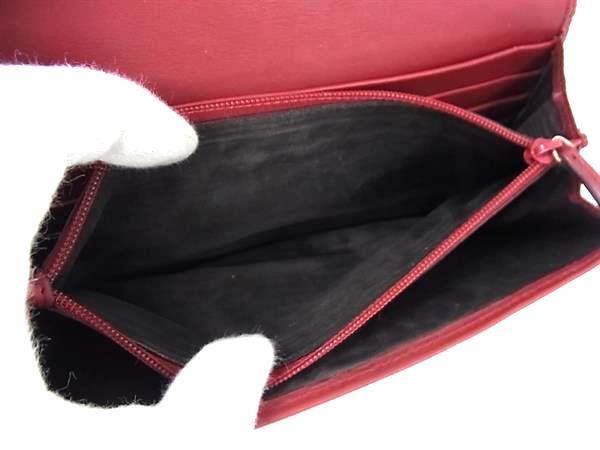 美品 GUCCI グッチ 長財布 マイクログッチシマ 449396 レッド系 グッチッシマ レザー ユニセックス GG柄