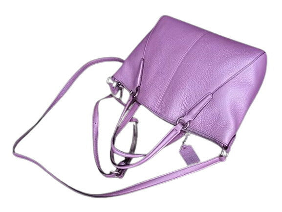 超美品 COACH コーチ ショルダーバッグ ミニ ケルシー サッチェル F22316 パープル系 レザー レディース ミニバッグ 2WAY