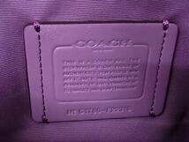超美品 COACH コーチ ショルダーバッグ ミニ ケルシー サッチェル F22316 パープル系 レザー レディース ミニバッグ 2WAY