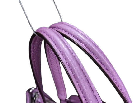 超美品 COACH コーチ ショルダーバッグ ミニ ケルシー サッチェル F22316 パープル系 レザー レディース ミニバッグ 2WAY