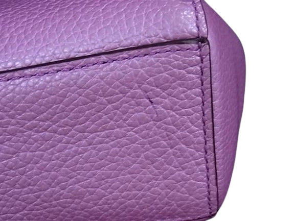 超美品 COACH コーチ ショルダーバッグ ミニ ケルシー サッチェル F22316 パープル系 レザー レディース ミニバッグ 2WAY